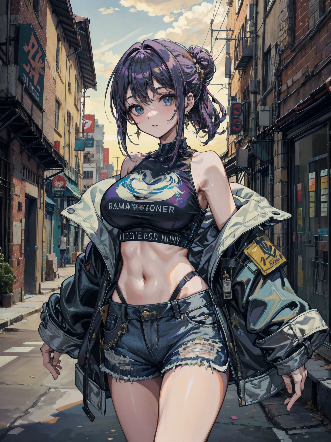 (8k, RAW Photos, Highest quality, masterpiece: 1.2), masterpiece, Super Detail,Best lighting, (Realistic and photorealistic photography: 1.4), High-resolution RAW color photos, Background Blur, blush, Depth of written boundary,1 young cute boy, Hair between the eyes,short hair,Black Hair,Highly detailed mouth,short,young,flat chest,(Oily skin:1.5,Glowing Skin),glitter skin,whole body, (standing),Shame,((embarrassed:1.3)),(afraid:1.1),at Night City alley,whole body,( high neck fur jacket, closed jacket, blue camisole, brown burberry check mini skirt), tug skirt,lift skirt,show border Panties,(tears drop:1.3),f word on body