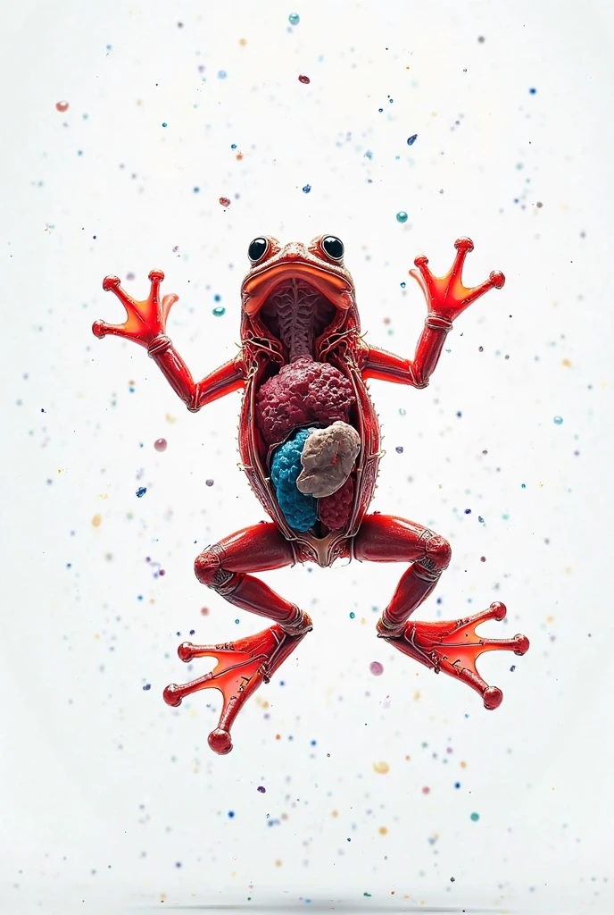Transparent frog  organs 