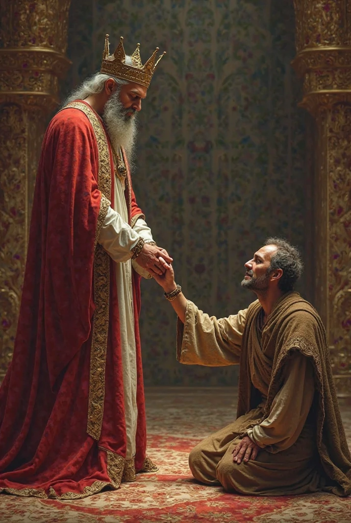 A king with beggar
