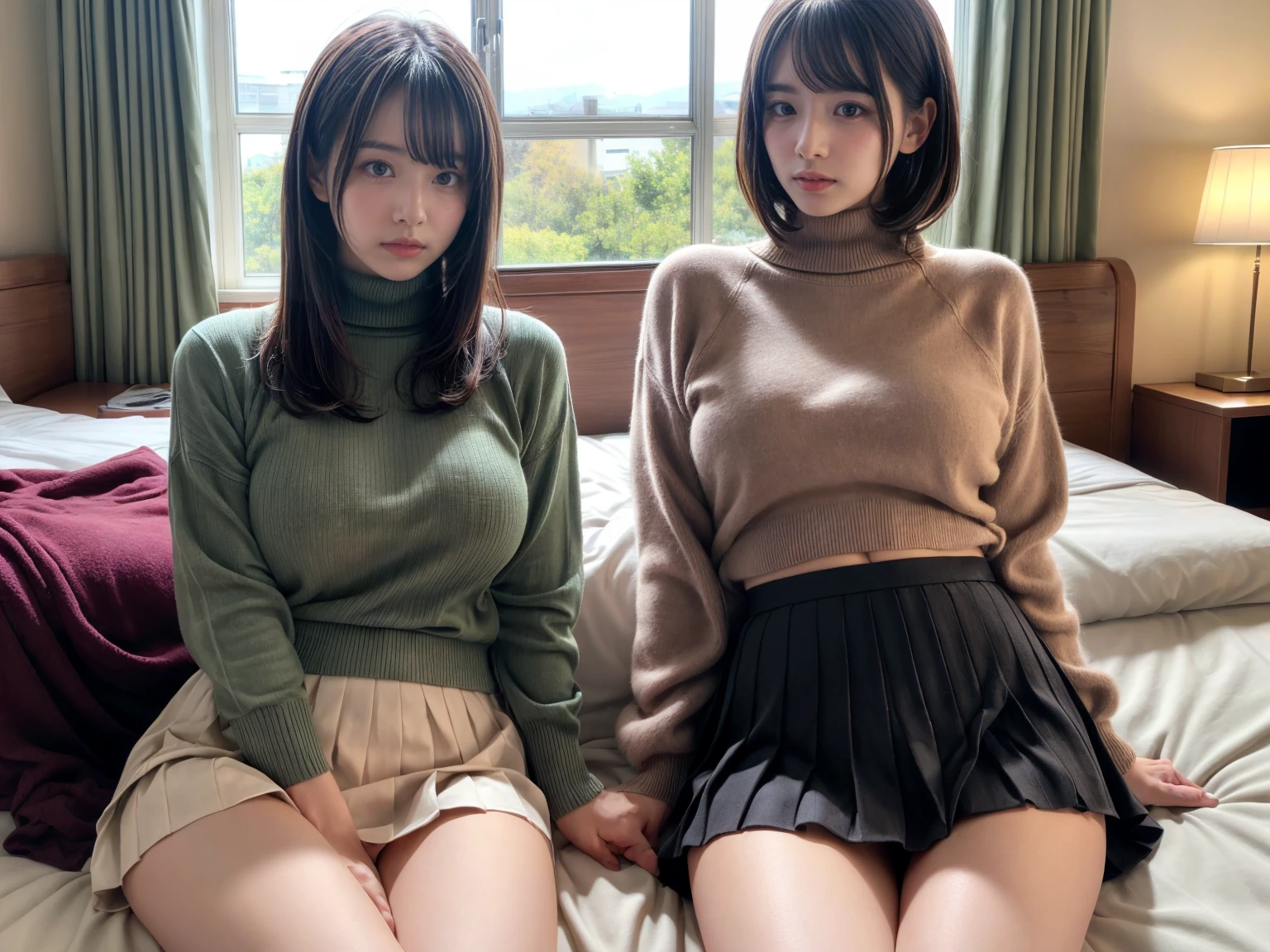 megumin,
kono subarashii sekai ni shukufuku wo!,8K, RAW portrait of (japanese woman),masterpiece、Photoreal:1.3、realistic, ultra high resolution, highest quality, real life photos ,( When evening comes :1.1), body type、、
((((2 girls:1.5)))), (((Two girls showing off their panties in the room)))、(cute face:1.3)、日本の2 girls,((Two Japan girls))、((Real Girl)),,slender body,、in the room、(Wear Japanese school uniform:1.4)、(blazer and black pleated skirt)、
big beautiful detailed 目, black hair,(Depth of written boundary:1.3)、 ((dark brown eyes:1.2))、(real skin texture:1.3)、(Immersive atmosphere:0.8、chiaroscuro:1.2) 、(look viewer:1.3)、((embarrassing))、((red cheeks:1.3))、((from belowの天井:1.2))、(smile:1.2)、((((Wearing very small white panties))))、((panty shot))、((Woman rolling up her skirt))、((from below:1.35))、((panties close up:1.62))、((panty shot))、the most beautiful woman in the world、the most beautiful woman in the world、((spread your legs to the side:1.4))、(visible nipples、Show off your nipples)