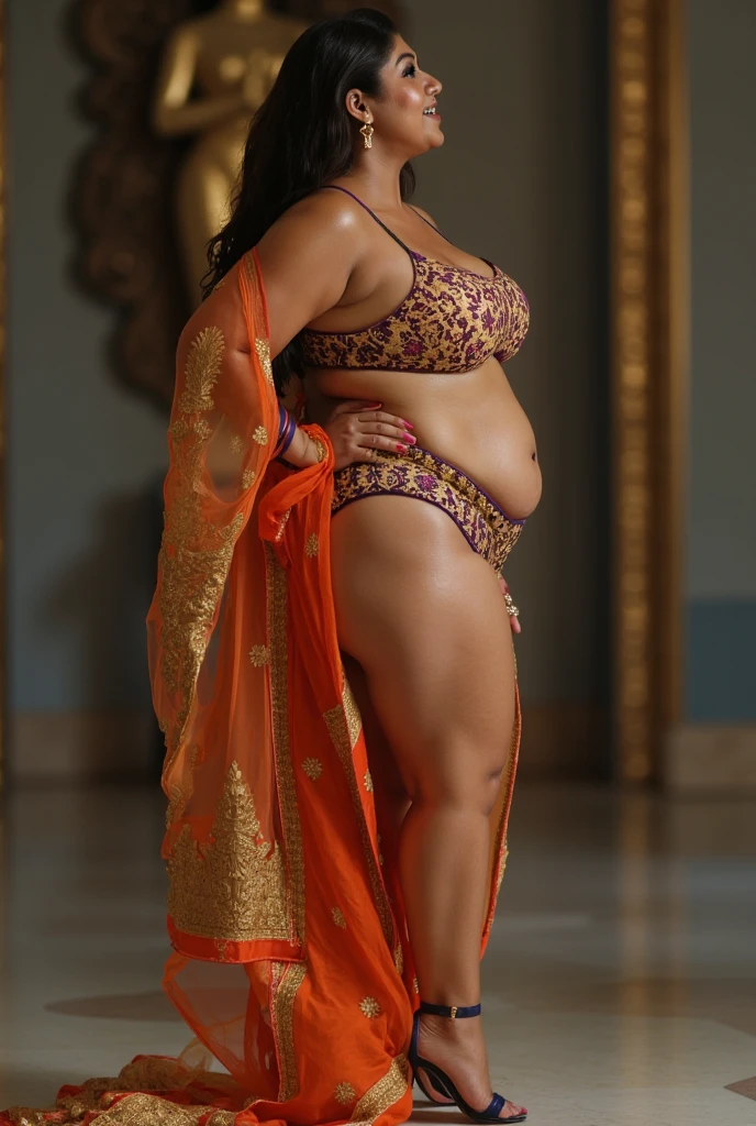 ((naked)),((huge saggy tits)),((heavy looking body)),((wide hips)),((thick body)),((big belly)),((full body portrait))、((1 female)),stand on tiptoeで立つ、White blank background、stand facing forward、naked足、full body portrait、full body photo、stand on tiptoe、A woman standing on a lotus holding a lotus flower,((Pink lotus)),Kannon, ancient goddess, 南海のKannon, standing gracefully on a lotus, golden lotus princess, Pink ロータス Queen, Satisfied female bodhisattva, Sound influenced by Lou Ki, Really, Stand on a lotus flower, full body portrait、very plump, curvy model, Curvaceous, realistic whole body, Bold line, Curvaceous. be familiar with、full body portrait