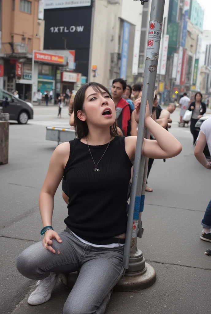 a hardcore mosh pit,mosh pit,aggressive,chaotic,Torn clothes、In underwear