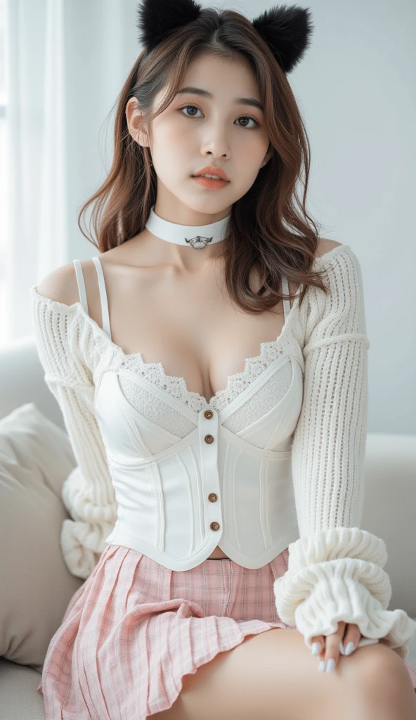 ballerina, Beautiful swan-like figure, (highest quality,16k,Highest Resolution,Tabletop:1.2),Very detailed,(Realistic,Realistic,Realistic:1.37), flexible legs, 23-year-old woman, Random hairstyle, Accentuate your waistline, Light background, Emphasis on flexibility, Sheer lace ballet suit, White Pantyhose, Pink tutu, Demonstrates leg flexibility, Sheer lace ballet skirt, 