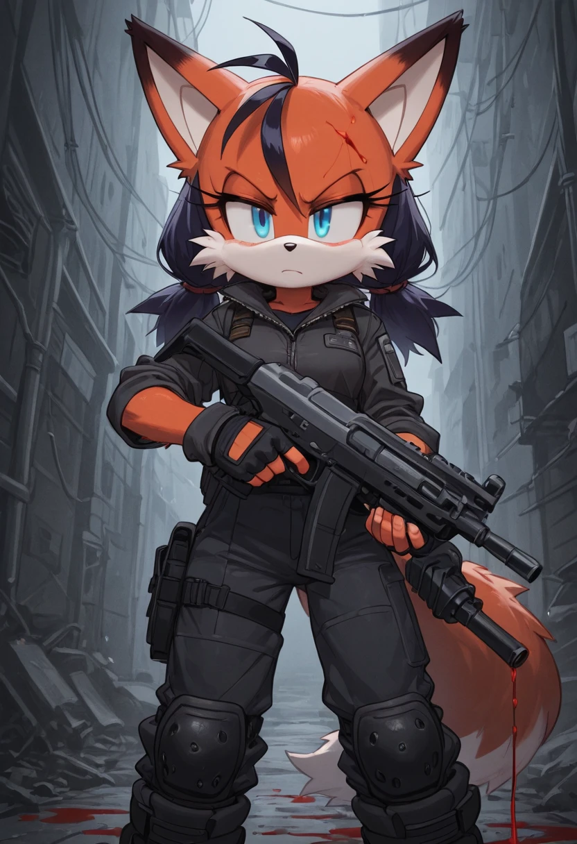 женщина anthro furry tiger ,absurdity, A high resolution, ultra detailed,
1 girl,oversized hooded jacket,whole body,
holding mechanical chainsaw,