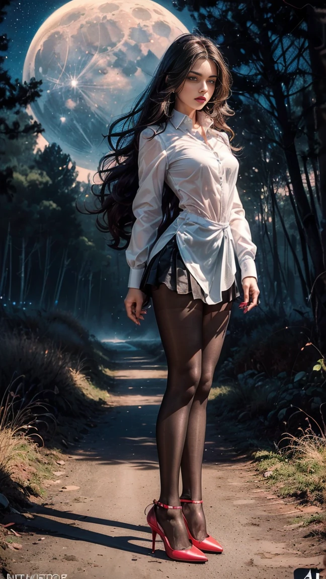 a beautiful disney snow white, lifting her skirt up, showing her bare bottom, view from behind, detailed facial features, long eyelashes, rosy cheeks, flowing hair, white collar dark blue dress, yellow skirt colorful fairytale forest background, golden light, cinematic composition, photorealistic, 8k, highly detailed, masterpiece, volumetric lighting, dramatic lighting