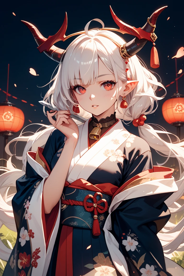Prompt:
“A high-resolution image capturing the upper body of a figure wearing a traditional Japanese kimono, which is partially open to reveal intricate tattoos from the neck down to the chest. The figure is adorned with a Japanese Hannya mask, featuring sharp, red eyes and a hollow gaze, exuding an eerie and ghostly aura. They are sticking out their tongue, and two horns protrude from their head. The scene has a mystical, horror-themed atmosphere.”