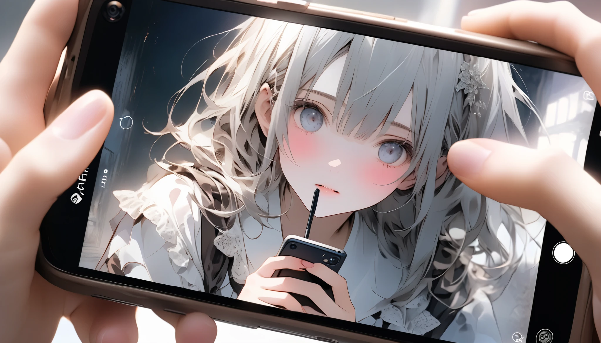 Scene: Memories from the past come back to life like a flash (rewind effect)
Direction: The protagonist stares at his smartphone → Images from the past are shown on the smartphone screen
Camera: Close-up of the smartphone screen, edited to play the image in reverse