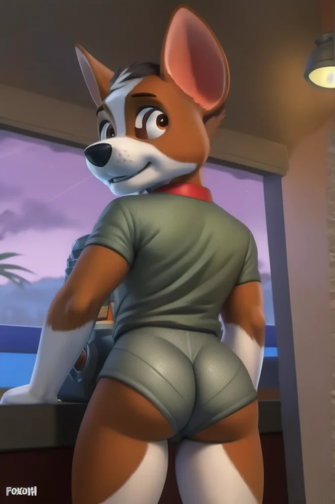 score_9, score_8_up, score_7_up, rating_rule34,source_furry,anthro,source_3D, Fox, gay, male/male, tight pants, tight t-shirt, butt, oral sex, canine penis, cum, in the forest, campfire, tent on the background, night muscular, nude, uncensored, NSFW, (penis, balls, big penis),
