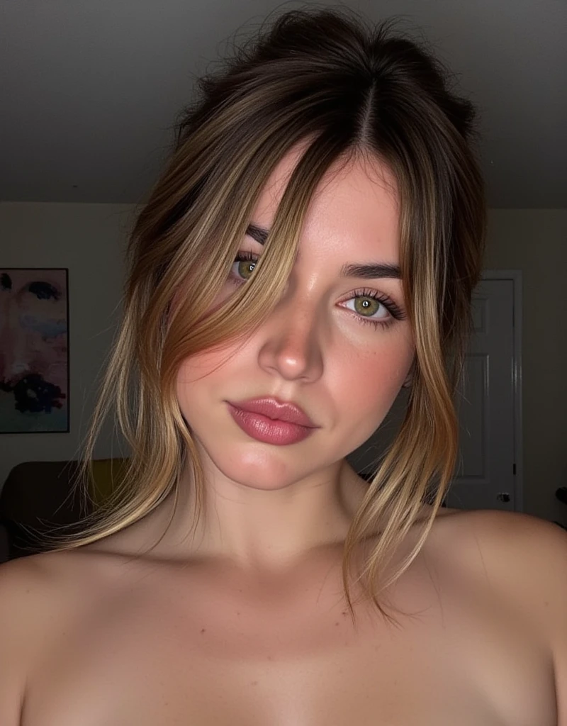 Crazy honey busty girl , exposed breasts , kissing my dick , lovely , hot , fire