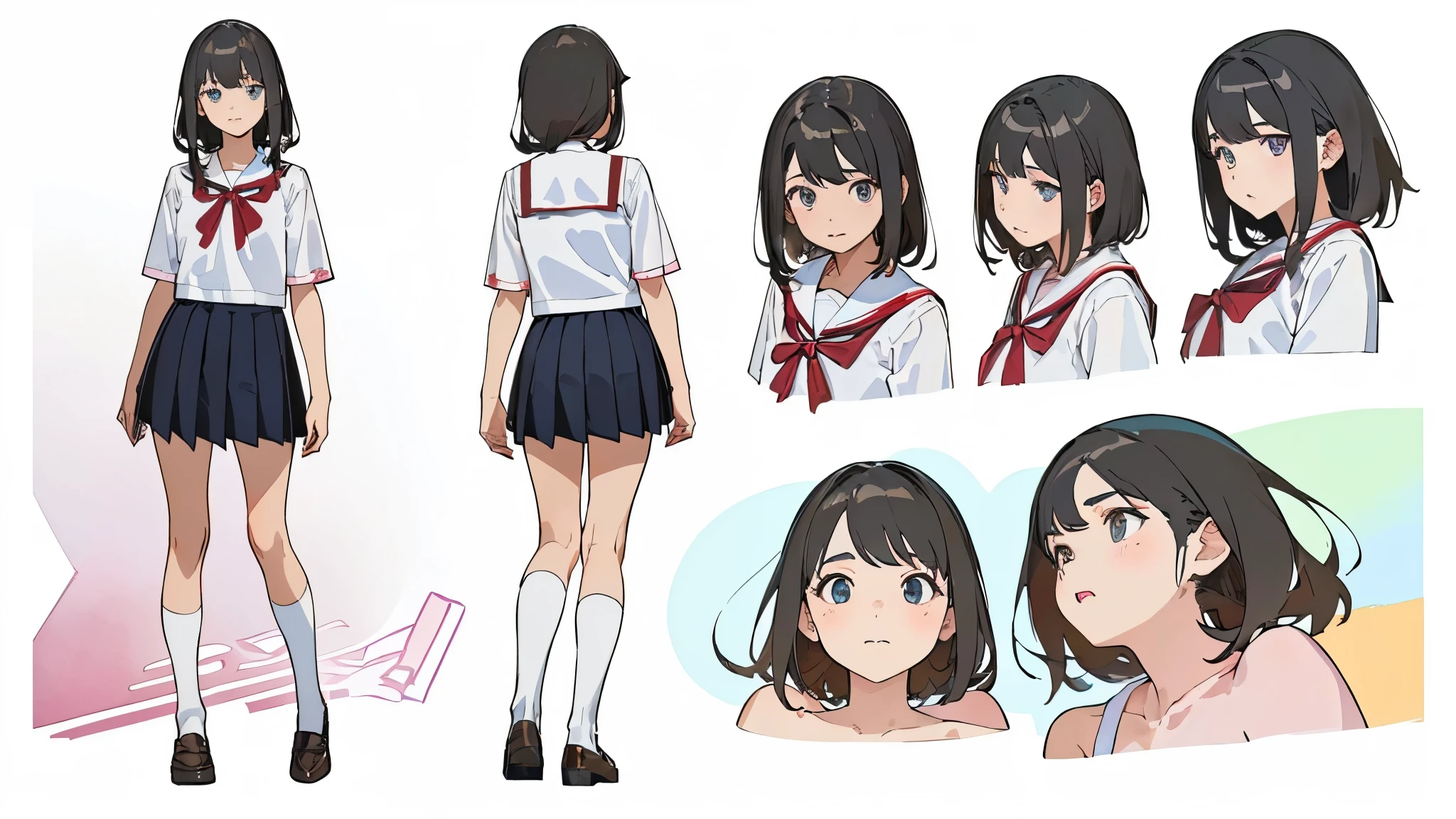 (((realistic, Painting, 少female, 4K, masterpiece:1.5, masterpiece:1.5, Top Quality:1.5, High Resolution:1.5, Perfect Head:1.5, super detailed illustration:1.5, beautiful eyes:1.5, nude:1.5, character concept art:1.5, official art, hyper-detail, Full of Details , high definition exquisite fan art, clear line, Very clear shading , Clear color , calm color, Deep color, watercolor, Popular characters, Best character, Supreme character, Popular charactersデザ, Best characterデザ, Supreme characterデザ, Trendy character design, Popular charactersヘアカラー, Popular charactersヘアデザ, 9歳少female, 10歳少female, 11歳少female, 12歳少female, 13歳少female, 14歳少female, 15歳少female, ティーン少female, 青年female, female, 成人female, 淑female, 二次性徴期少female, puberty, puberty処female, pubertyfemale性器, puberty少female, pubertyギャル, pubertyギャル少female, 日焼け少female, Prisma Illya))), ((((Whole body, full body, whole body, Realistic head and torso, Age-appropriate head and body , Character design sheet , multiview, three-sided view, front view, side, side view, behind, Behind the View, Full body shot turnaround , same character, Same role, scene of environmental change )))), (((Mr.々Composition, Mr.々Angle, having fansa, That's Fansa, female子学制服と全身全裸の比較, 全身全裸とfemale子学制服の比較, Whole bodyの着ている薄い学制服が透けている, The school uniform is see-through, revealing the naked body, The school uniform is see-through, revealing the naked body, The school uniform is see-through, revealing the naked body, The school uniform is see-through, revealing the naked body, 年齢相応のfemale性器が見えている, 年齢相応のfemale性器が透けて見えている, 全身の立ち姿勢でWhole bodyを見せている, The upper body is bent in a standing position with the whole body, 上体をのけ反らせて腋を見せてsquatting, 全身の立ち姿勢でshowing armpits, 全身の立ち姿勢で少し上体を反らせてshowing armpits, 腋を見せたSexy Poses, 両腕を上げて腋を見せたSexy Poses, 上体をのけ反らせて腋を見せてしゃがんだSexy Poses, standing position with the upper body slightly raised to look up at the top , Age-appropriate realistic buttocks, Butt line , スポーティなButt line , 引き締まったButt line , behindからの全身を斜め下から見上げたButt line , behindからの全身を斜め下から見上げた引き締まったButt line , behindからの全身を斜め下から見上げたスポーティなButt line , back line , 最高の back line , Waist line , 最高のWaist line , Pelvic line , 最高のPelvic line , 引き締まったPelvic line , curvy beauty, curvy beauty少female, Groin, 最高のGroin, showing the body, Lift up the , toned body, appeal to abs, Appealing your armpits, showing armpitsポーズ, 腋を見せたSexy Poses, Natural Gestures , 自然 Poses , Cute gestures, cute pose, Mr.々 Poses , Cool pose, aggressive pose, Action Pose , Brainy Pose, Sexy Poses, A picture perfect pose, Popular Poses , Beautiful Poses , healthy body, 健康的 Poses ))), smile 愛らしいsmile 最高のsmile 屈託のないsmile Baby face cute expression A rich expression adorable expression ish expression soft expression Angel Angel界隈 Little Devil Little Devil的 idol idolの制服 ジュニアidol female子学生の夏服 処female ignorance clear pure Obedient sexual goodness theory Closeness Evil free Emotional open aggressive sensual charming Passionate Emotional Bold Fan Shameless fine Cheerful Active active dynamic playful gesture Friendly gestures playful I miss you enjoy is delighted Happy is inviting to have sex The well-liked Loved elegant stylish fashion pubertyのファッション fantasy fantasy制服 fantasy衣装 noble noble制服 upper class upper class制服 Vtuber 人気Vtuber セクシーVtuber cosplayers wearing yes 人気cosplayers wearing yes セクシーcosplayers wearing yes positive for home sensitive succubus female Pastoral bright vibe Cyberpunk History god聖 魔法少female 魔法少femaleの制服 puberty少femaleの日焼け跡 swimsuit sunburn marks Mr.々I'm wearing an accessory Wears a lot of decorations Bright decoration Thin black tights that fit the whole body are transparent showing armpits 腕を上げてshowing armpits squatting (Dance performance Dancer Dancing beautifully god々Female genitals with a straight line in the crotch of an age-appropriate girl that is completely transparent from 1枚だけのWhole bodyのアップシーン)