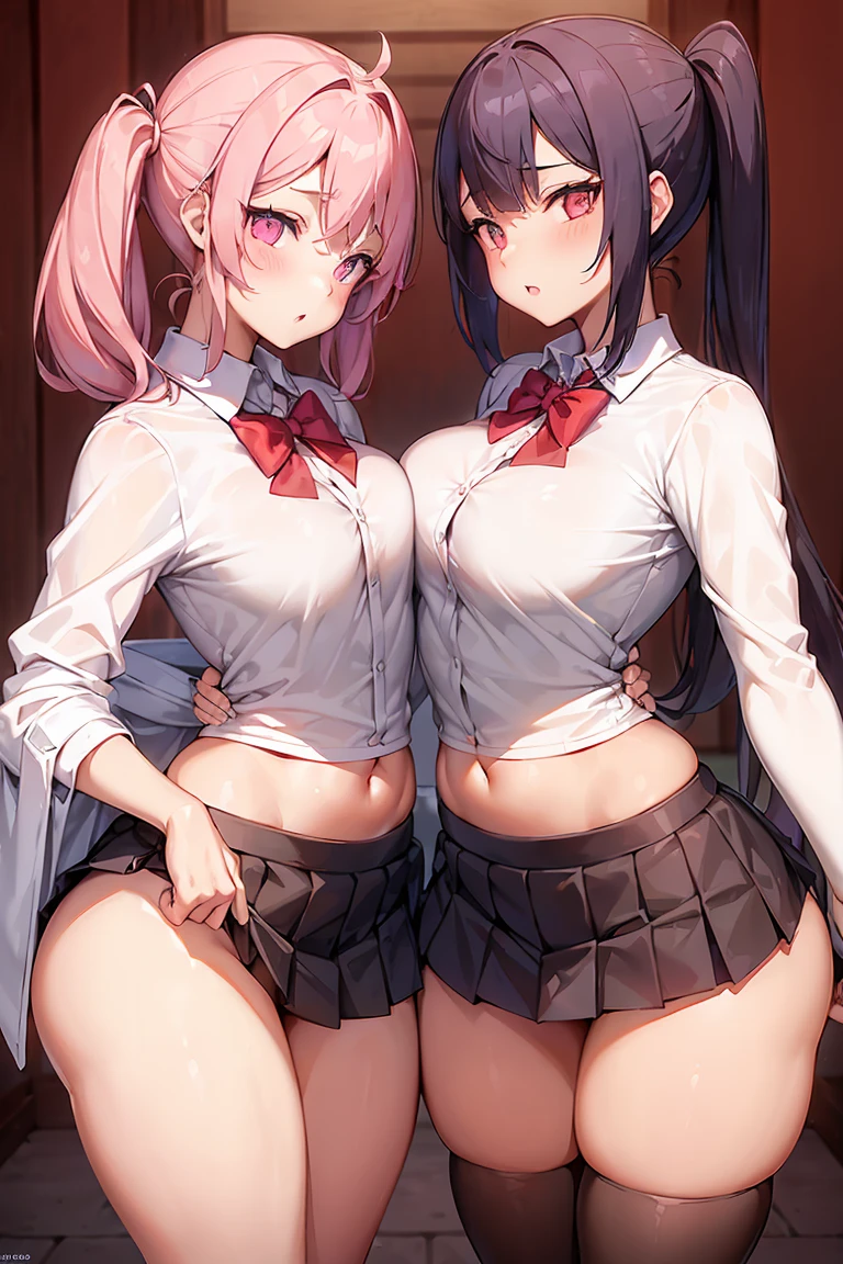 (masterpiece), (Many women),Many women,Long sleeve sailor suit,Tied up hairstyle,Small breasts,Small Ass,Natural light, Realistic, skinny, With a smile,Long nipples,Areola,,good,((cotton,Bloomers)),(Everyone gets changed in the locker room.....),