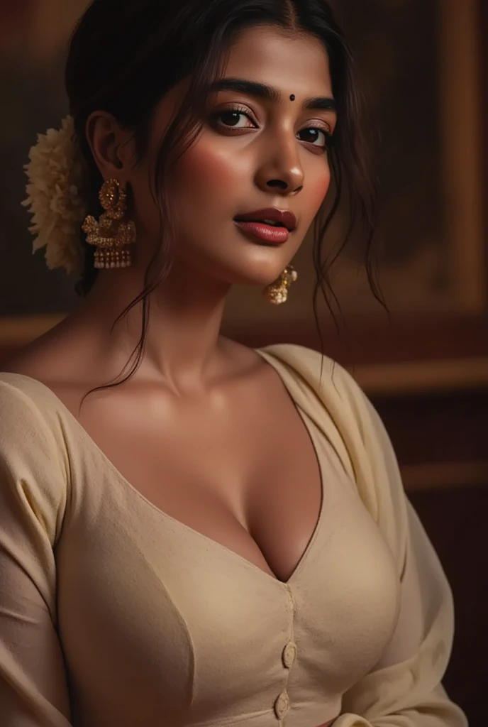 Masterpiece, realistic, photorealistic, 1girl, hyperrealistic, detailed face, beautiful detailed eyes, beautiful detailed lips, extremely detailed skin, long eyelashes, intricate details, cinematic lighting, dramatic lighting, color palette, chiaroscuro, oil painting, digital art, concept art, 8k, high resolution, ultra Detailed), hourglass curvy full body),(Indian milf showing gigantic cleavage and (saggy gigantic breasts:1.3 with boy ,(Gigantic saggy breasts:1.3)🔥 Hot, 🛢️ oil on breast,( wearing only jewellery:1.3), horny mother , Indian mother, Beautiful, super defined curvy full body, Indian milf showing gigantic cleavage and saggy gigantic breast:1.3, hard eject nipples, Soaked in sweat, erotic, seducing,, sexy facial expressions ,( (only jewellery)indian traditional outfits), valley, breastfeeding, closeup photography, prime lens cinematic, professional
