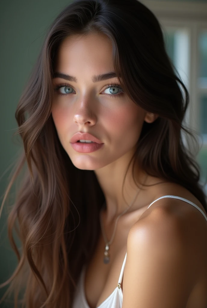 nude, sexy lips, 1girl, Blue eyes, Retina, UHD, Breasts, Crown, Long Hair, full body