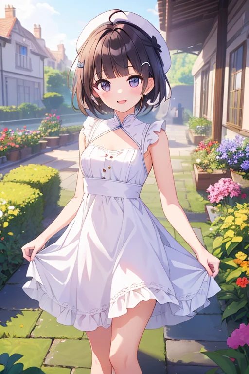 "(((Happy and joyful))), (Young fat girl) Enjoy a sunny day in the vibrant fields, (Cute summer dress) Savor a refreshing slice of watermelon. Long curly hair eats watermelon."Side view of the scene, Perfect quality, Clear focus(Chaos - seaside:0.8), (tmasterpiece:1.2) (realisticlying:1.2) (Bokeh) (best qualtiy) (skin detailed:1.3) (complexdetails) (8K) (eye detailed) (sharp fokus), cartoon character, quadratic element, Blunt Bangs, purple eyes, dark blue hair, Luminism