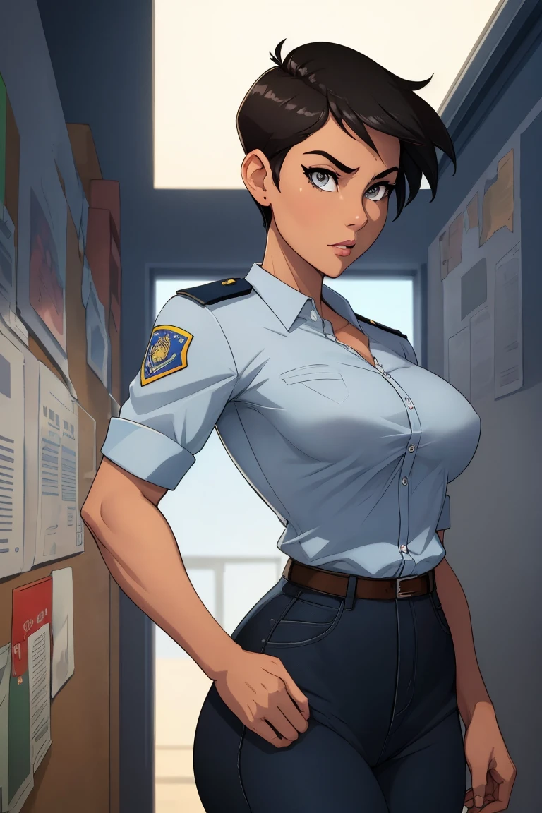 {{{nsfw:1.5}}},{{{bare breasts:1.5}}},{{{selfie:1.5}}},(masterpiece:1.3), (disorganized:1.3), (highest quality:1.3),(perfect anatomy),detailed face,Steam punk, victorian era,Hong kong,horizontal angle,hands,((looking at viewer)), (Super detailed:1.3),(best shadow:0.7), solo,1 middle aged woman,saggy small breast,(treated hair), pixie cut,fine eyes, beautiful eyes, 1 middle aged woman, ((saggy small breast)),naval officer,alone, standing, crystal earrings,closed_mouth, arm_behind_return, (naval uniform,pencil skirt,tie), rest outdoors, intimidating pose,cowboy shot