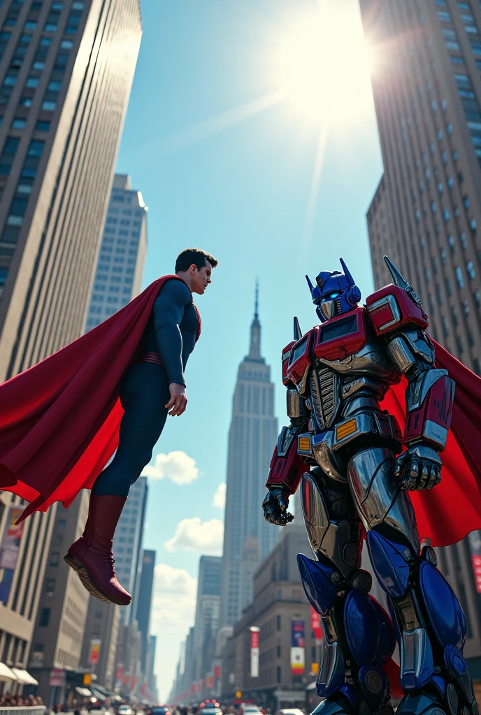 a close up of a superman standing in front of a snow, transformers cinematic universe, wojtek fus, hq 4k wallpaper, transformers : the last knight, in the movie transformers, thertrevkaiser, Henry Cavill as superman, artstation masterpiece, super robot, superman fused with optimus prime, japanese dc live-action movie, hd wallpaper, inspired by Zack Snyder, Henry Cavil so handsome, snow suit