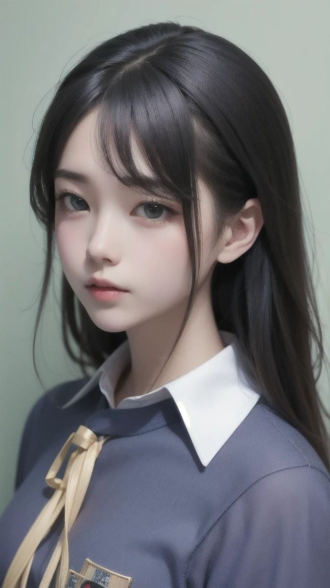 "(A perfect masterpiece:1.2), (the best quality:1.2), stunning face, uniform, mature and chubby, big pupils, bright eyes, makeup, long and luxurious eyelashes, full lips, irresistible charisma."