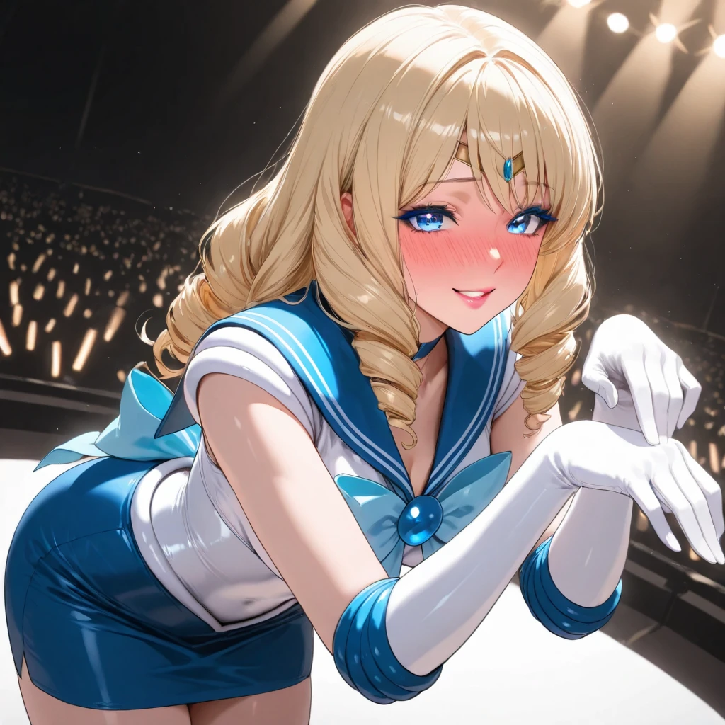 (Trading cards:1.2)、(gold framed:1.2)、(highest quality:1.1), (masterpiece:1.4), (Absurd:1.0), Portraiture, close,
1, Sailor Uranus, KizukiAi,, Big and ample breasts, Aqua Eye, Blonde Hair, Sailor Warrior Uniforms, Sailor collar, Chest Bow, Yellow ribbon, Attractive skirt, White elbow gloves, By the pool, (smile:1.2), Looking at the audience, Erect nipples、Showing panties、Ultra mini skirt、Micro Panties、(Dynamic pose:1.2)、(Downから見る:1.2)、Camel Toe.Between the legs、belly button、Spread your legs.(Browsing Caution:1.2)、(Down :1.2)、Between the legsフォーカス、Dynamic Angle