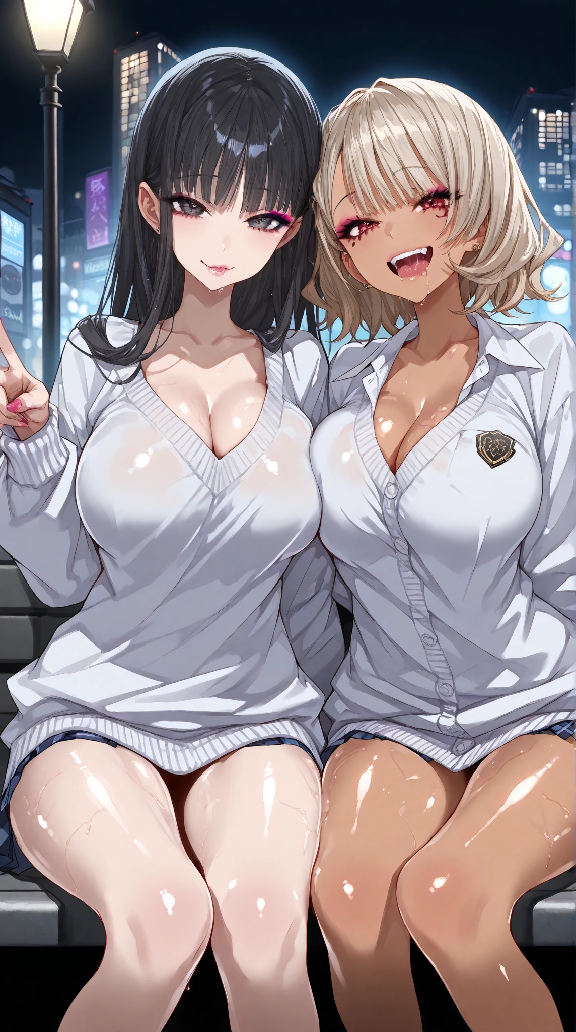 A pair of news anchors in red and green suits are sitting and reading the news、huge tit、 outside、cleavage、tv studio、nipple、White panties peeking outside of miniskirt、open your legs、knees、Futomo、black pin heels、Upbeat TV show studio、Holding a news manuscript in your hand、camel toe、huge tit、nipple puff、cleavage、Plump、Super big breasts、super big butt、Rina Hashimoto、spread legs、Breaking news、Today is a dangerous day、Fertilized、cream pie、live broadcast