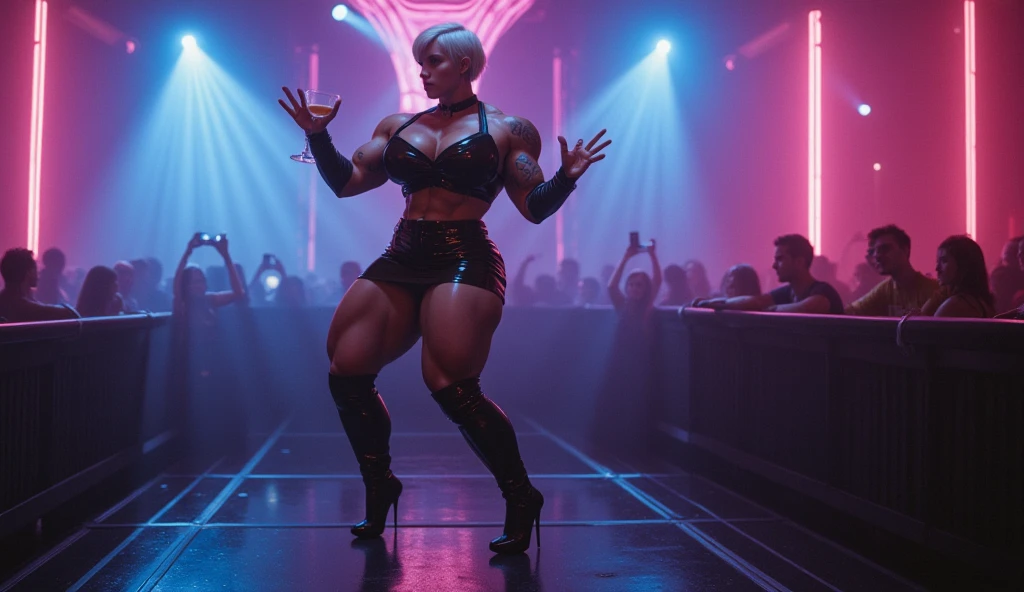 Dobermann stripper bikini dancing