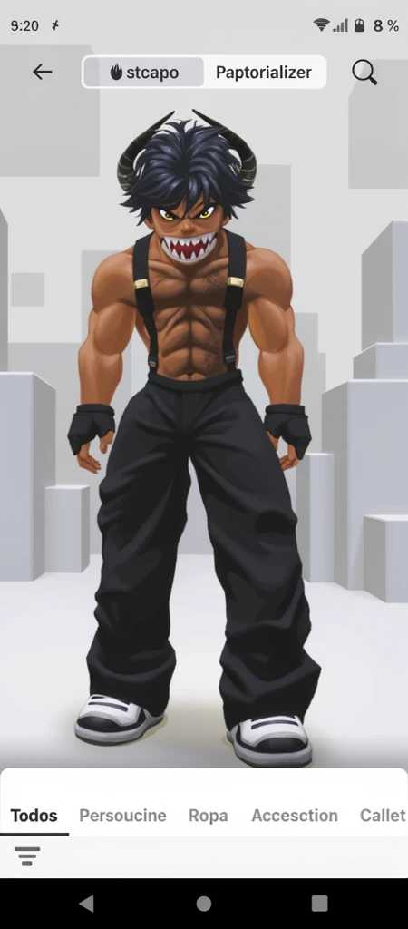 Full body image of a 17-year-old young man with dark skin, with 1,90 m tall and the power to control chains an athletic body. Ele tem cabelos blackws cacheados de dreads brancos e uma faixa turbante de baixo do cabelo, olhos blackws brilhantes. Your skin is black and black, blackw. camisa regata branca com blackw e um casaco por cima blackw com detalhes em branco e com um capuz, black pants with white seams at the knee, with chains, stylish black military boots full of belts and chains, segurando uma bastão de arame farpado blackw com branco