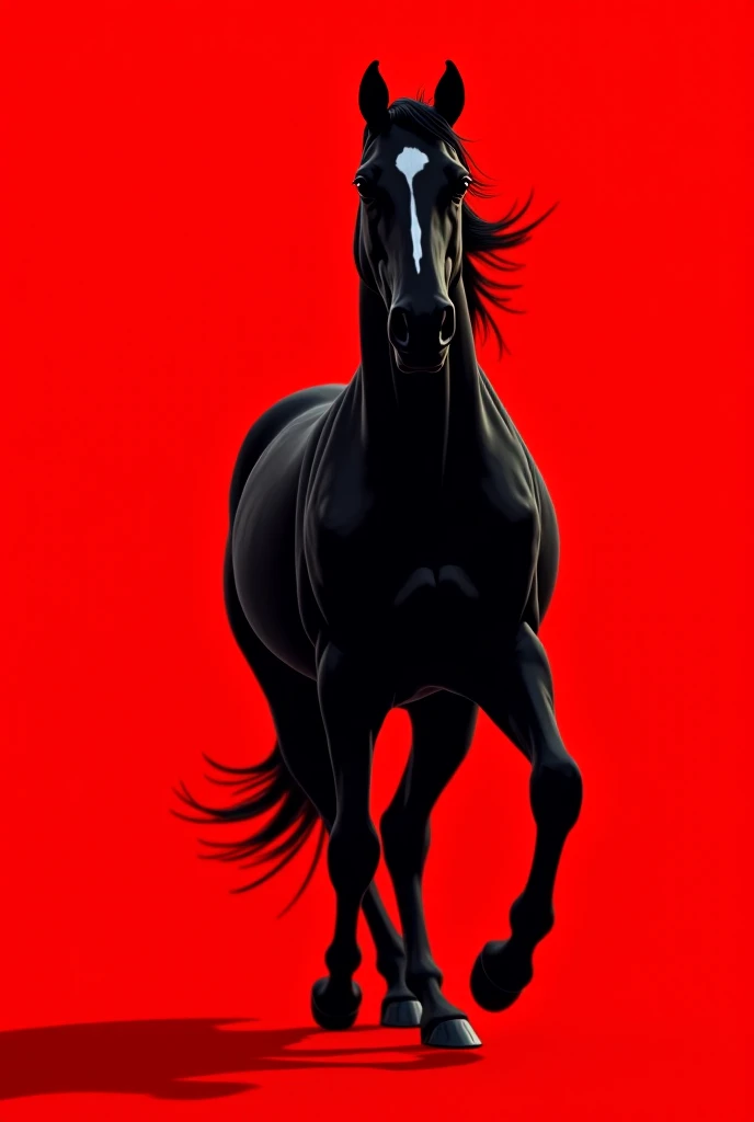 red and black horse