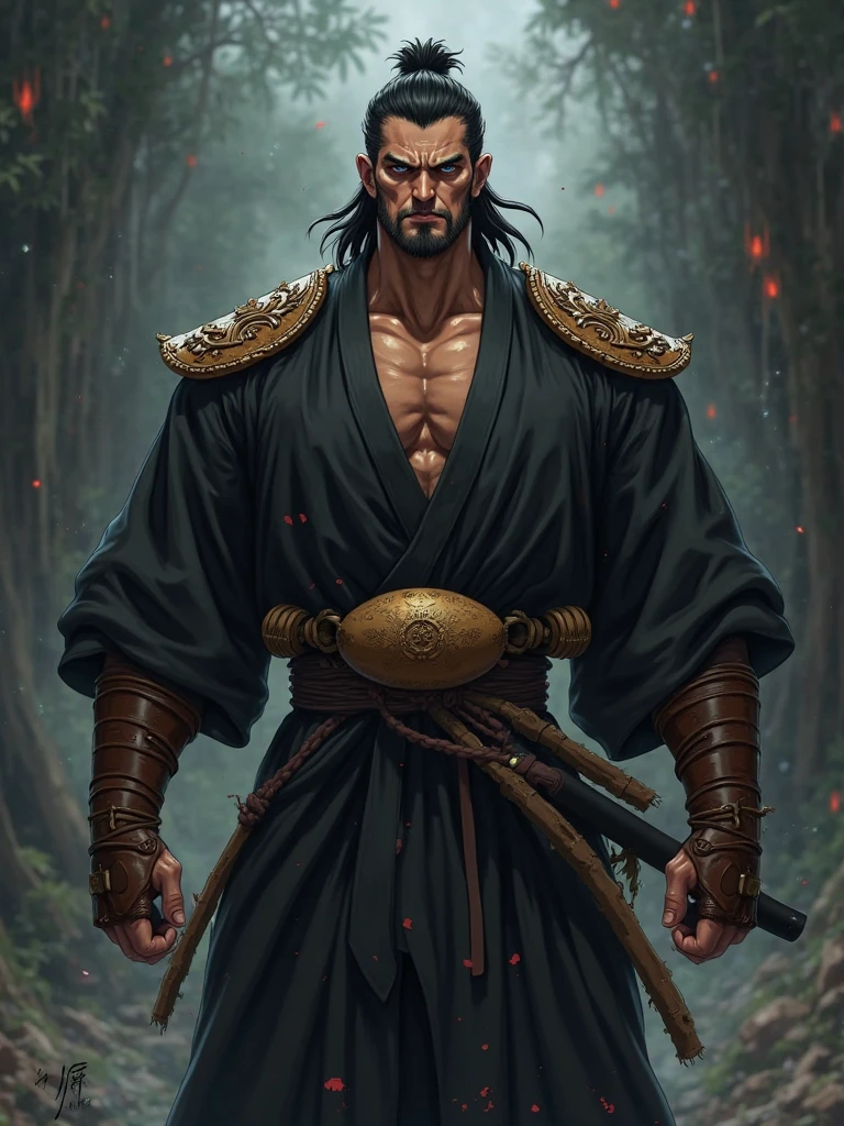 He was a middle-aged man，About forty years old。He has a rough appearance，Thick and messy black hair，A fierce face，And a pair of cunning and gloomy eyes。

Zheng Kai's figure is tall and stout，His muscle lines looked tight and powerful。He always wore a black coarse cloth robe，It gives a weird and dark feeling。There was always a sneer on the corner of his mouth，It's like laughing at the misfortune of others and the courage to provoke others。

His face was grim，The evil revealed in his eyes is chilling