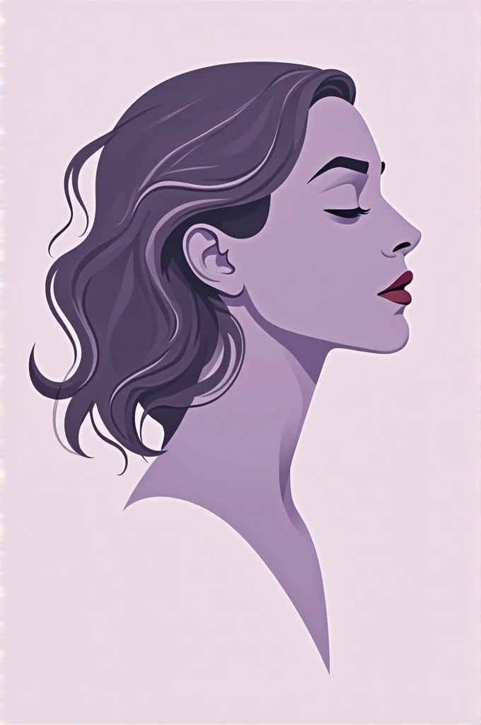  minimalist abstract portrait of a mature woman, her features reduced to simple, flowing lines and soft pastel colors. The background is a gentle gradient of pinks and purples, creating a calm and serene atmosphere. Her hair is depicted as a series of soft curves, blending into the background, while her eyes are mere hints, suggesting deep contemplation. The focus is on simplicity and elegance, with a subtle play of light and shadow to create depth. The overall mood is tranquil and introspective, emphasizing the beauty of simplicity.
