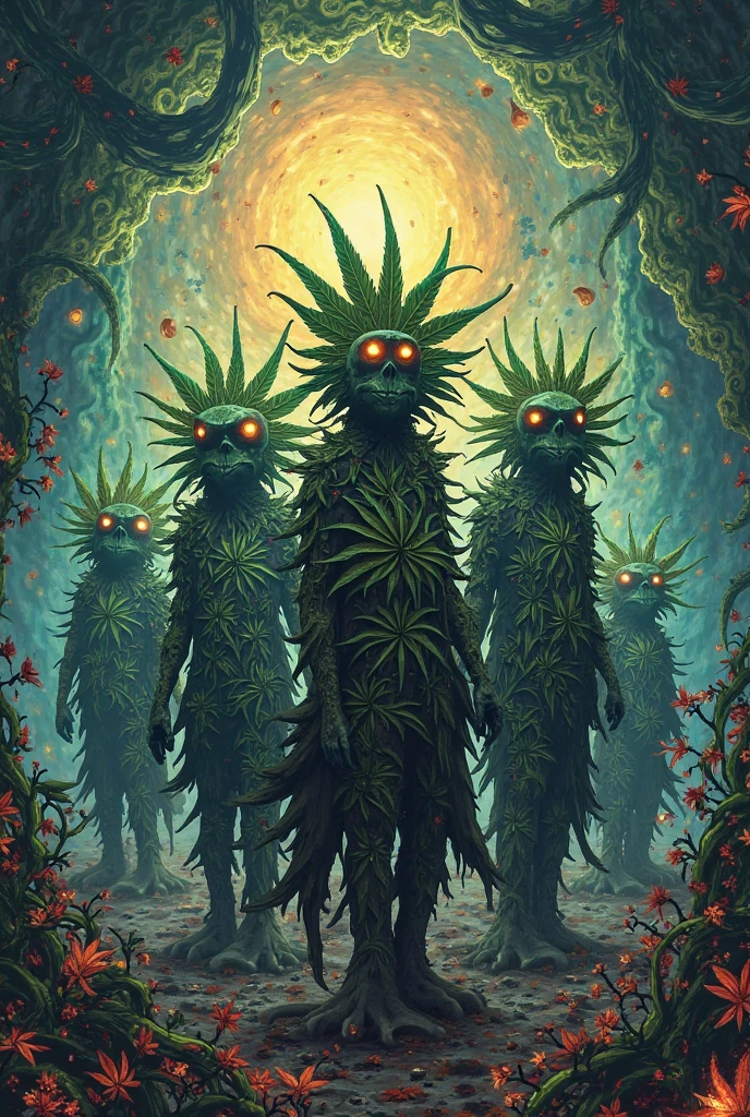 Marijuana aliens shrooms angels chaos order