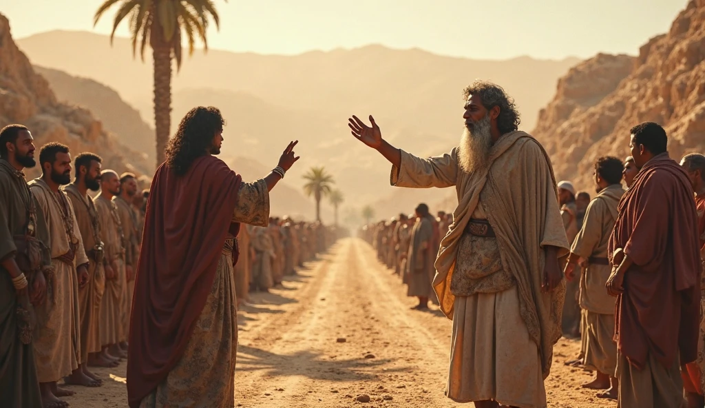 "Description: Illustrate a scene that represents the journey through the intricate and often daunting landscape of biblical prophecy. Show a diverse group of people, including believers, skeptics, and seekers, walking through a visually rich and symbolic landscape that represents biblical prophecy.
Details: Use a mix of mystical and serene colors, such as deep purples, blues, and golds, to create an atmosphere of discovery and contemplation. Include elements such as ancient scrolls, glowing scriptures, symbolic representations of prophetic visions (e.g., beasts, angels, celestial events), and pathways winding through a symbolic landscape. Show expressions of curiosity, wonder, and reflection on the faces of the participants, symbolizing their engagement with the profound and complex nature of biblical prophecies."