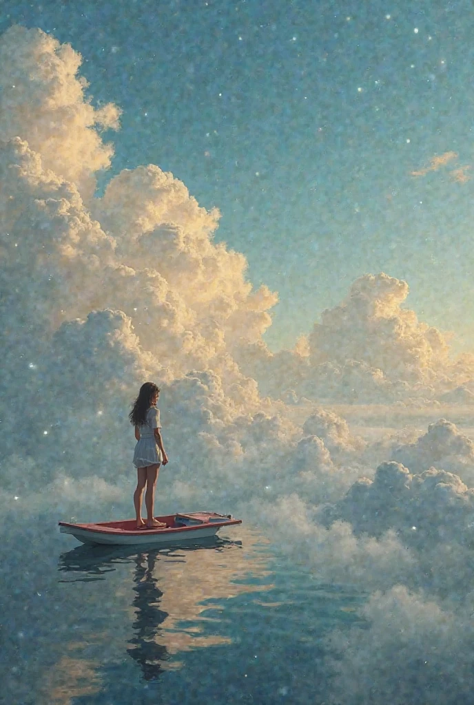 (masterpiece: 1.2, Portraiture, Highest quality), Realistic, (Live Action, Intricate details, Written boundary depth), Highest quality, masterpiece, Attention to detail, semi-Realistic, Swimming in the lake, shy, 2, Short blonde, blue eyes, blonde、 Slim figure、Shoulder Bare、Shorts and T-shirt 、Blue sky and a few clouds、Shoulder Bare