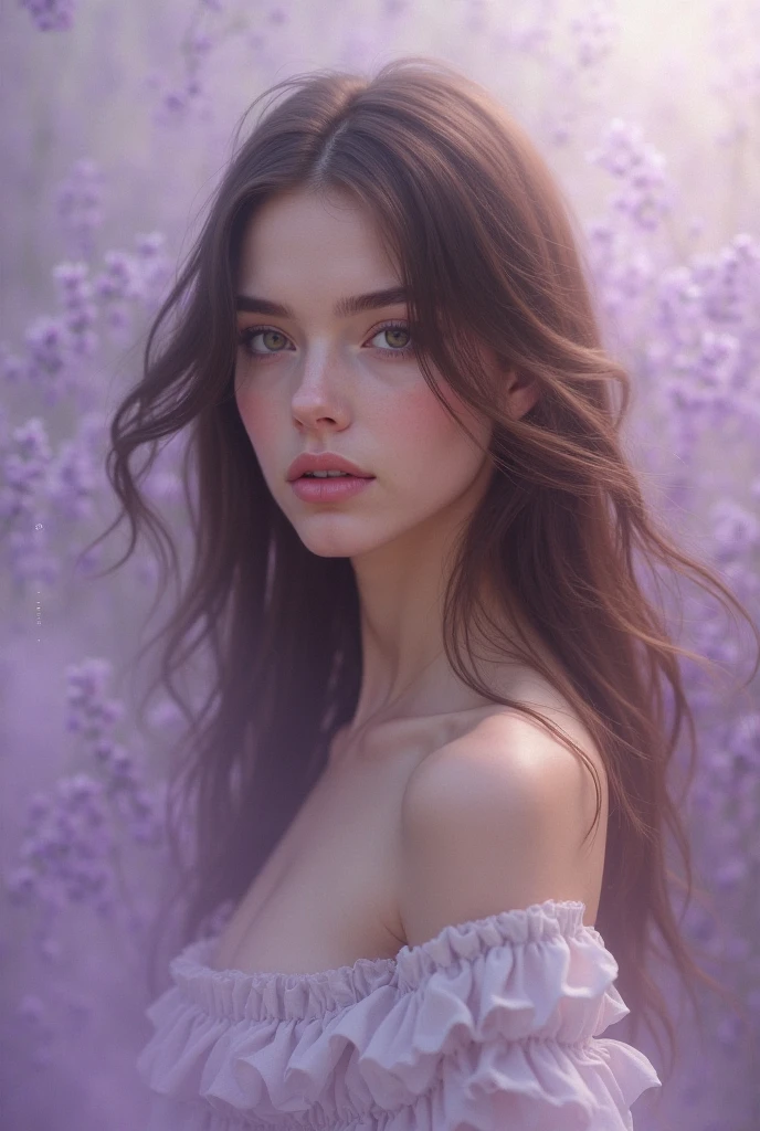 "Complete artwork masterpiece, high quality, ultra detailed in 4k, 8k, high resolution, hyper-realistic photo, hyper-detailed, realistic skin texture, amazing shadows, highly detailed background, extremely detailed texture, perfect lighting, high-level image quality." One beautiful woman, posing for pics, looking at camera, dark long hair, fair skin, use as model.
