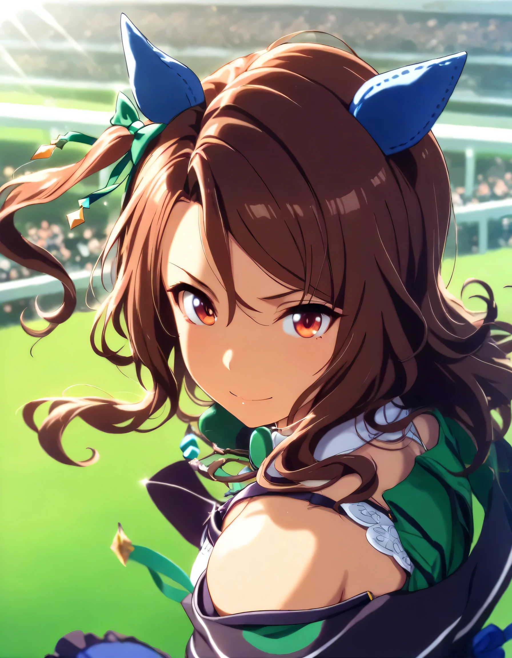 1girl, king halo \(umamusume\), umamusume, year 2016, Racecourse, masterpiece, high score, great score, absurdres, 16k, super detail