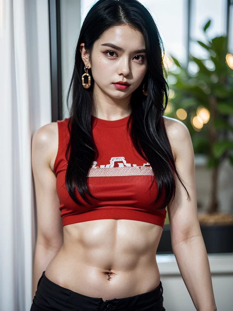 Bigchest,Raised sexy,There are abs,Fitness beauty,seduct smile,Snow-white skin