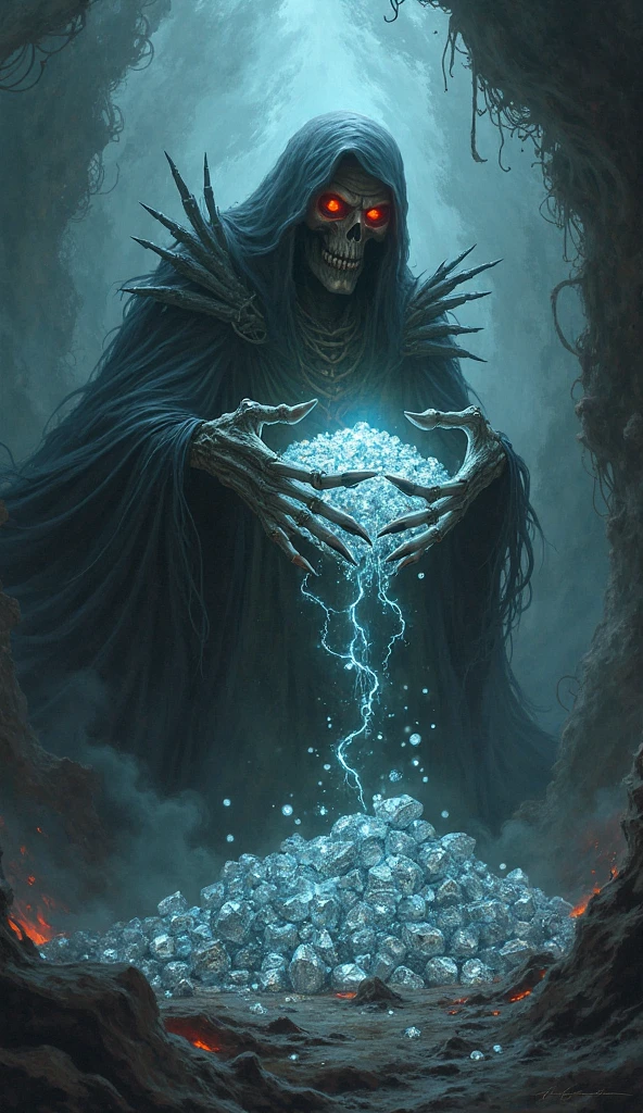 Spectral warden, ethereal chains binding the spirits of the dead to the land of the living, high quality, intricate , detailed, detailed background,