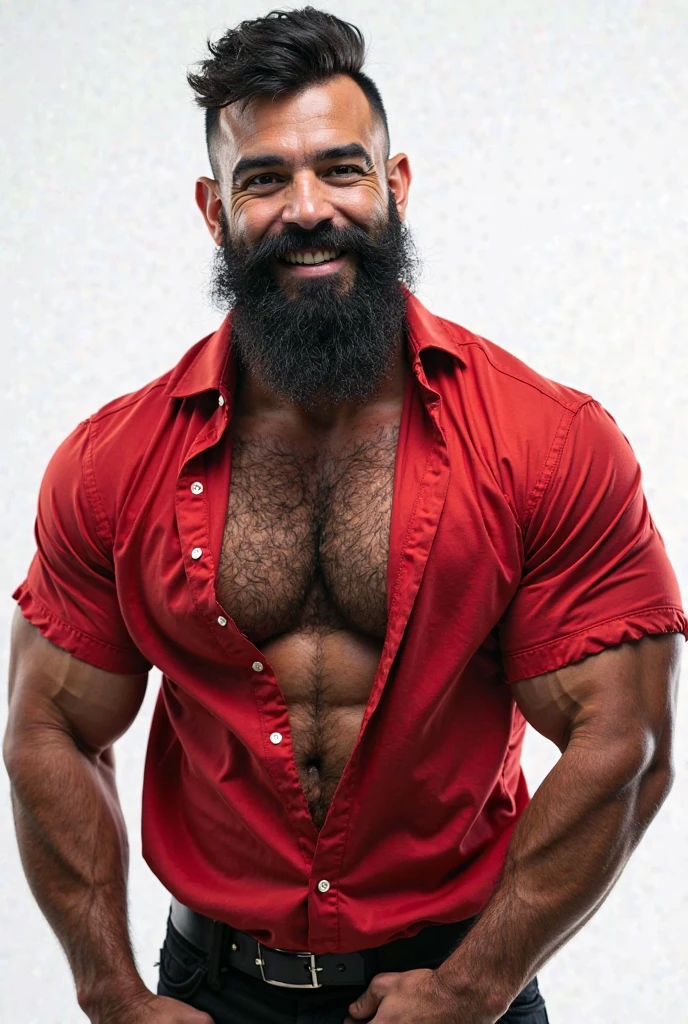 (((HdR))) ((( toma de espaldas, ))) handsome arabe man burly bodybuilder close up in tight studded jeans,  strong muscular legs , with a green plaid shirt and cowboy hat,  Ultra realistic masterpiece high detail 8k large belt buckle , Profile con joyería de oro y brazaletes fondo de estudio con bigote , smiling chain necklace chubby, Bear, (Profile),   (25 years  ) perfect eyes and hands ((( perfect face)))  hairy chest, in the bar