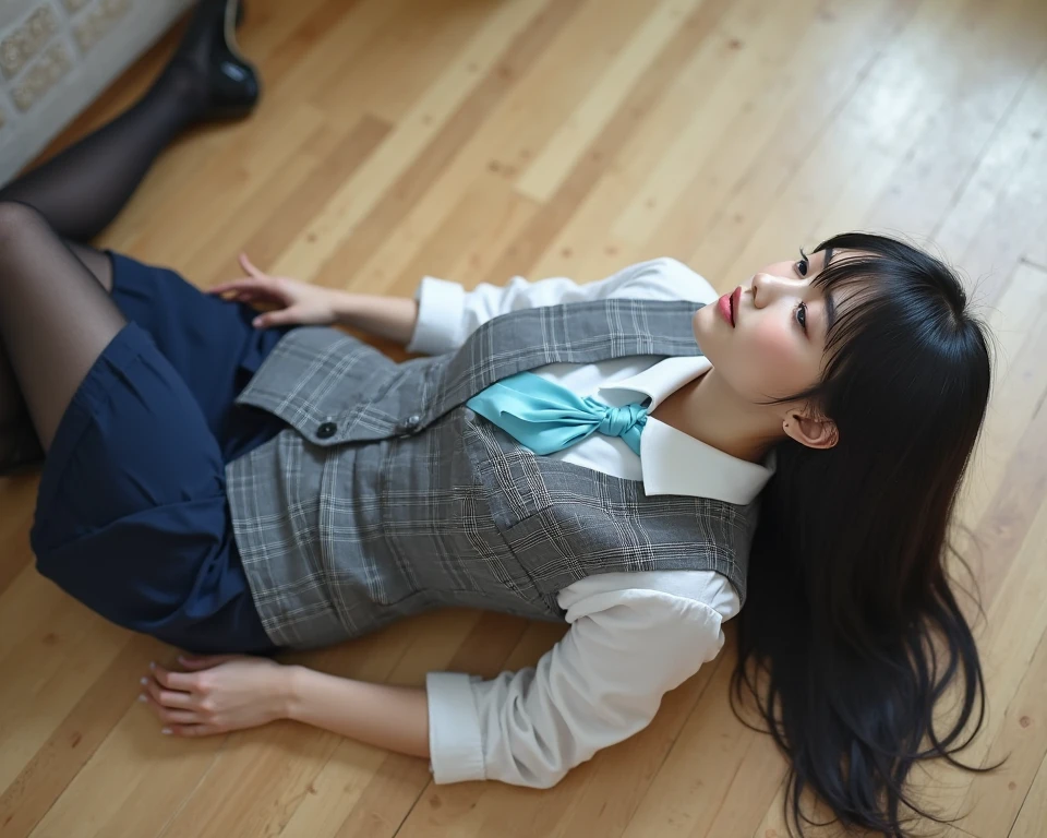 8k, raw photo, best quality, masterpiece, realistic, photo realistic, clear, professional lighting, beautiful face, best quality,ultra high res, realistic japanese beautiful, Super detailed, 1girl, indoor, upside-down