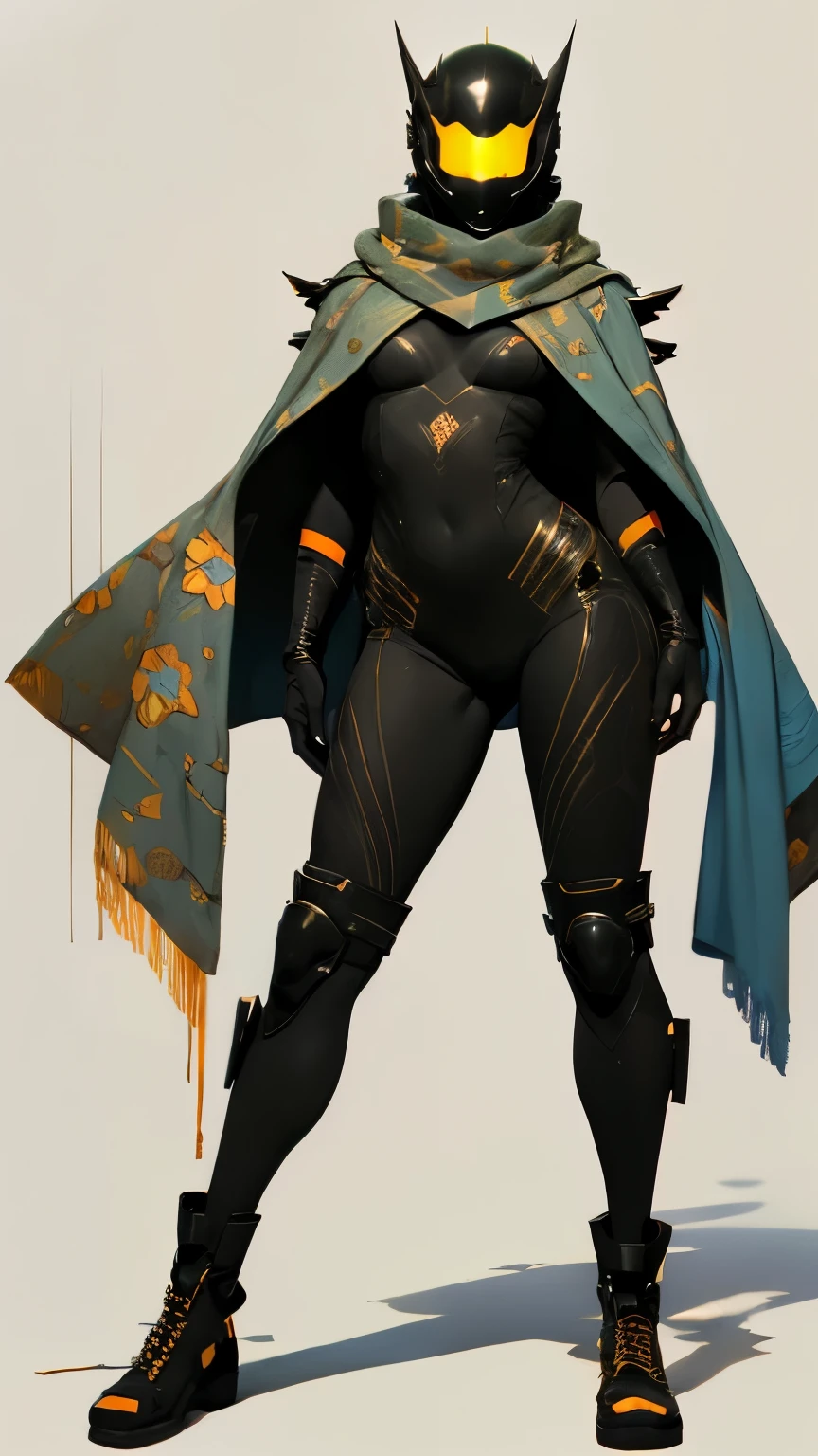 ((An attractive woman with brown skin with curly hair, model body)), (witch rpg), leather boots, rpg style, full body, standing in natural pose, scenery of an abandoned and dark spaceship, GameStation style:1, ultra detailed, artstation, 4k resolution, digital painting, thin focus,