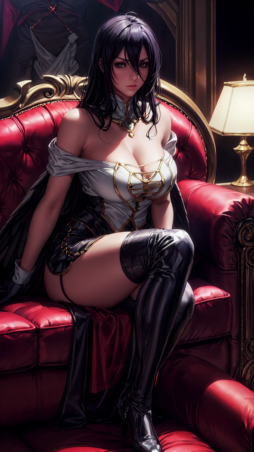 sorceress, sitting, wand, boots, fishnet stockings, mini skirt, rebel, panties