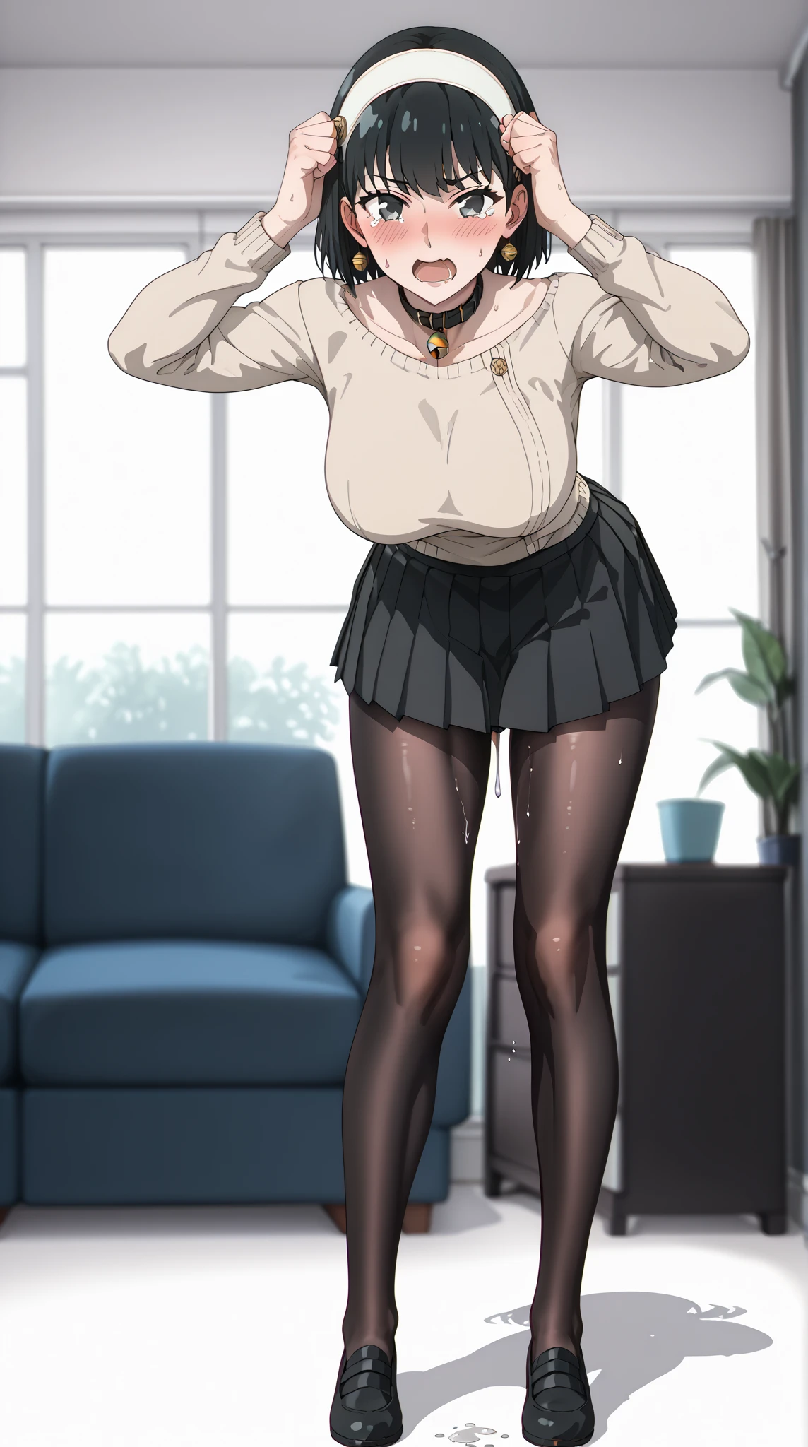 (masterpiece:1.4),(best quality:1.4), beautiful face, beautiful eyes, 1girl, solo, female mature, black hair, long hair, (yellow eyes), large breasts, black tights, the soles of feet in socks, toes, sole, crossed legs, ((night vibe background)), hair intakes, exquisite eyes detail, exquisite character design details 8k HDR, professional art, landscape, (solo:1.5, 1girl:1.4, cowboy shot:1.5), milf, 35 years old girl, seductive, (looking at viewer, smug), anime screenshot