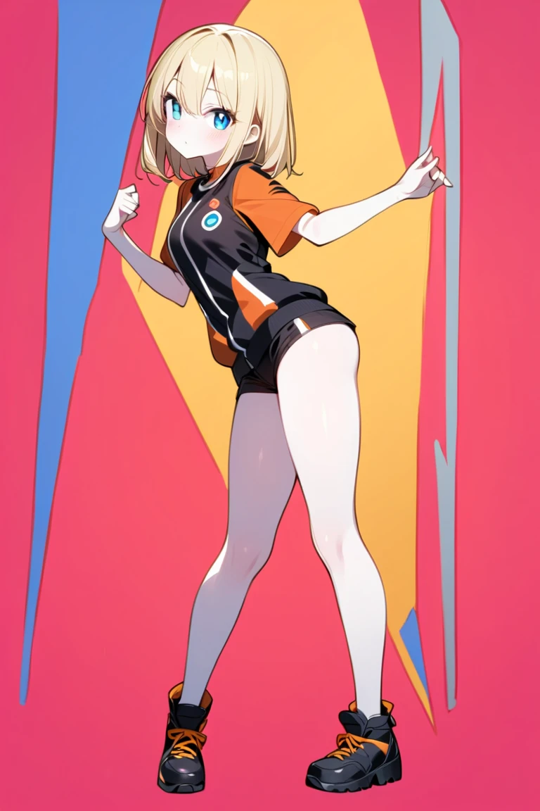 Create a meme illustration themed around 'HODL Olympics' featuring a cute girl in the style of a Japanese anime character as the main focus. The overall color scheme should be yellow. The anime girl should have a determined and focused expression, dressed in a sporty outfit as if she's competing in an Olympic event. She could be holding a torch or a trophy with the word 'HODL' on it, symbolizing strength and endurance in the crypto world. Include elements like medals, podiums, or crypto symbols to emphasize the Olympic theme. 