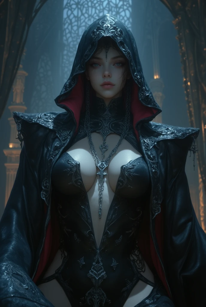 solo,(Best quality, 4K, 8K, A high resolution, tmasterpiece:1.2), ultra - detailed,(actual, realistically, realistically:1.37), HighDynamicRange, hyper HD, Woman in black and gold outfit, ornate cyberpunk robes, in detailed steampunk dress, gold plated black, Imperial royal elegant clothing, Steampunk clothes, Wearing a black noble suit, xix century military outfit, Armored dieselpunk wardrobe, fashionable attire, very detailed and rich clothing, wearing a noblewoman's outfit, Black armor, black and golden armor
