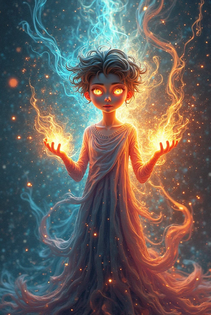Animated art person with a flow of energy that passes through your ...
