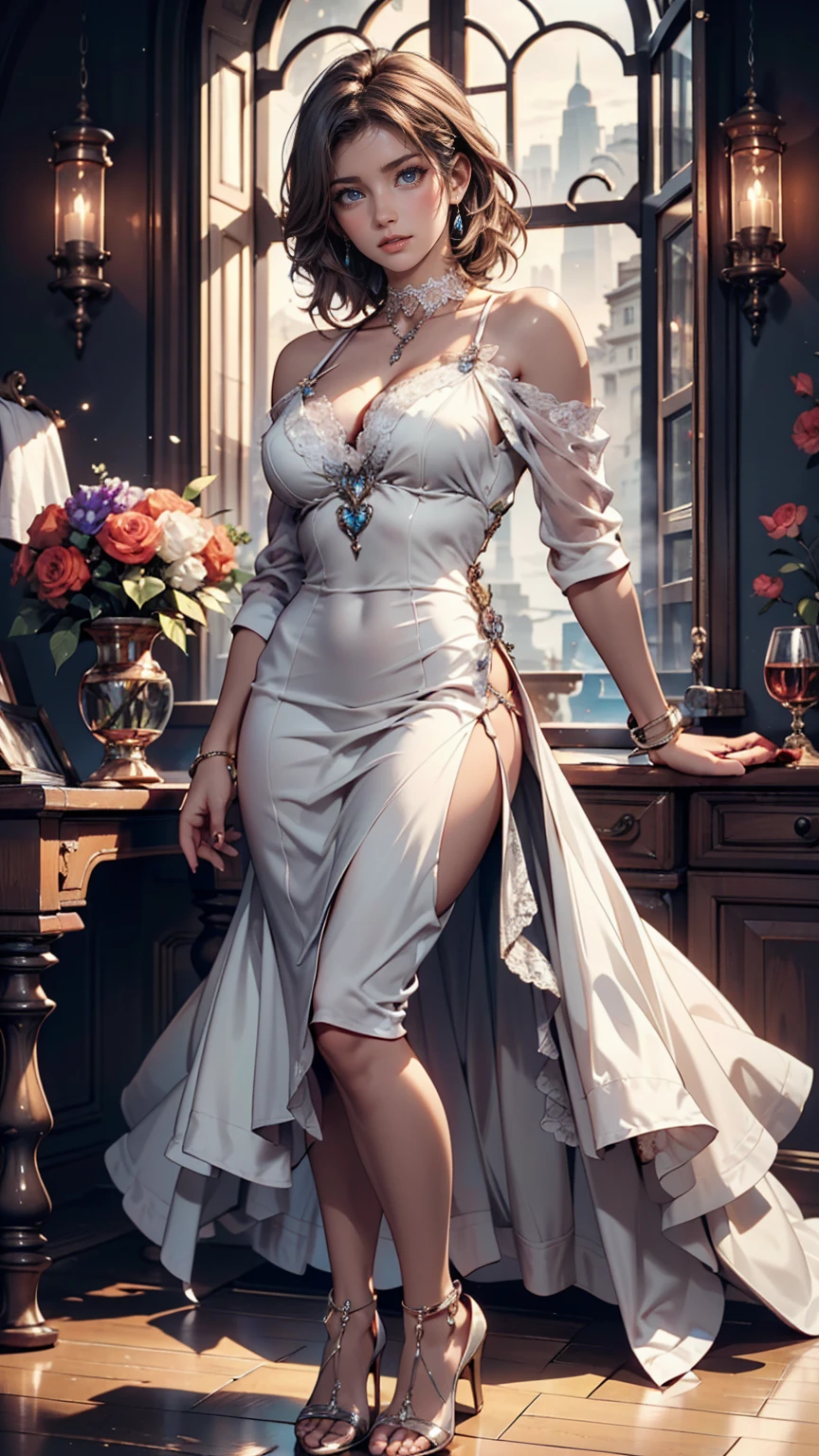 Full body photo of a mature woman of Royal Sister、Cleavage Emphasis