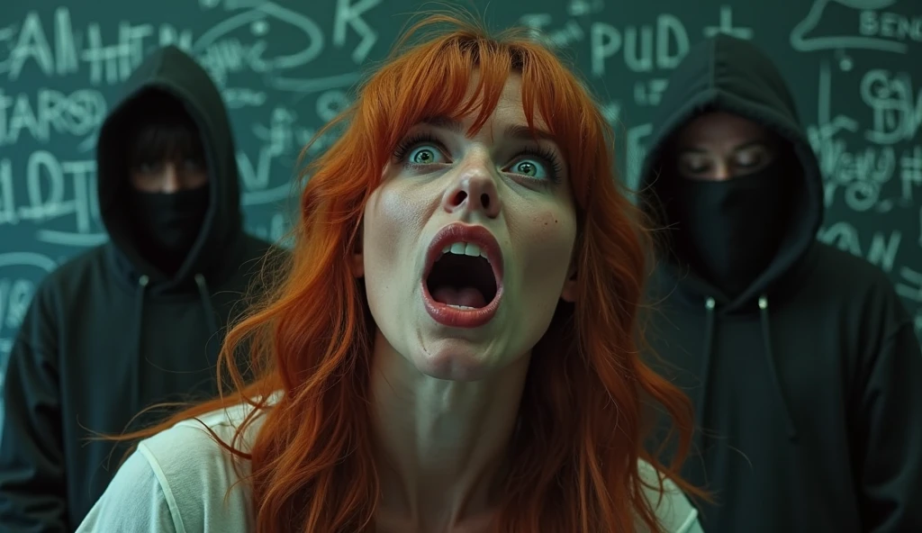A redhead vomiting 