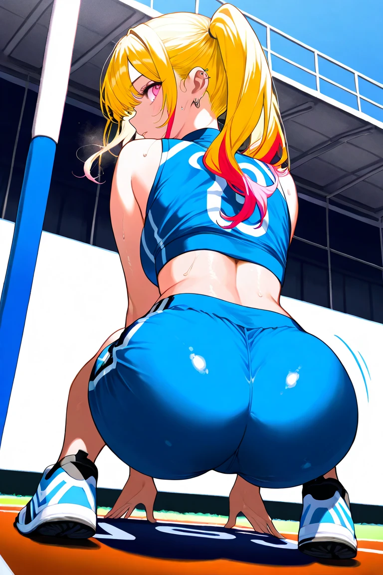 score_9, score_8_up, score_7_up, score_6_up, score_5_up, score_4_up, source_anime, BREAK, rainbow Mika from Street Fighter, ((white wrestling boots with white stockings)), expressive, dynamic, thick full lips, seductive, alluring, sexy, overjoyed smile, sweat, ((gigantic breasts)), sagging breasts, wide hips, thick thighs, gigantic ass, detailed eyes, detailed background, masterpiece, full body, ((locker room)), approach to viewer up close, facing viewer