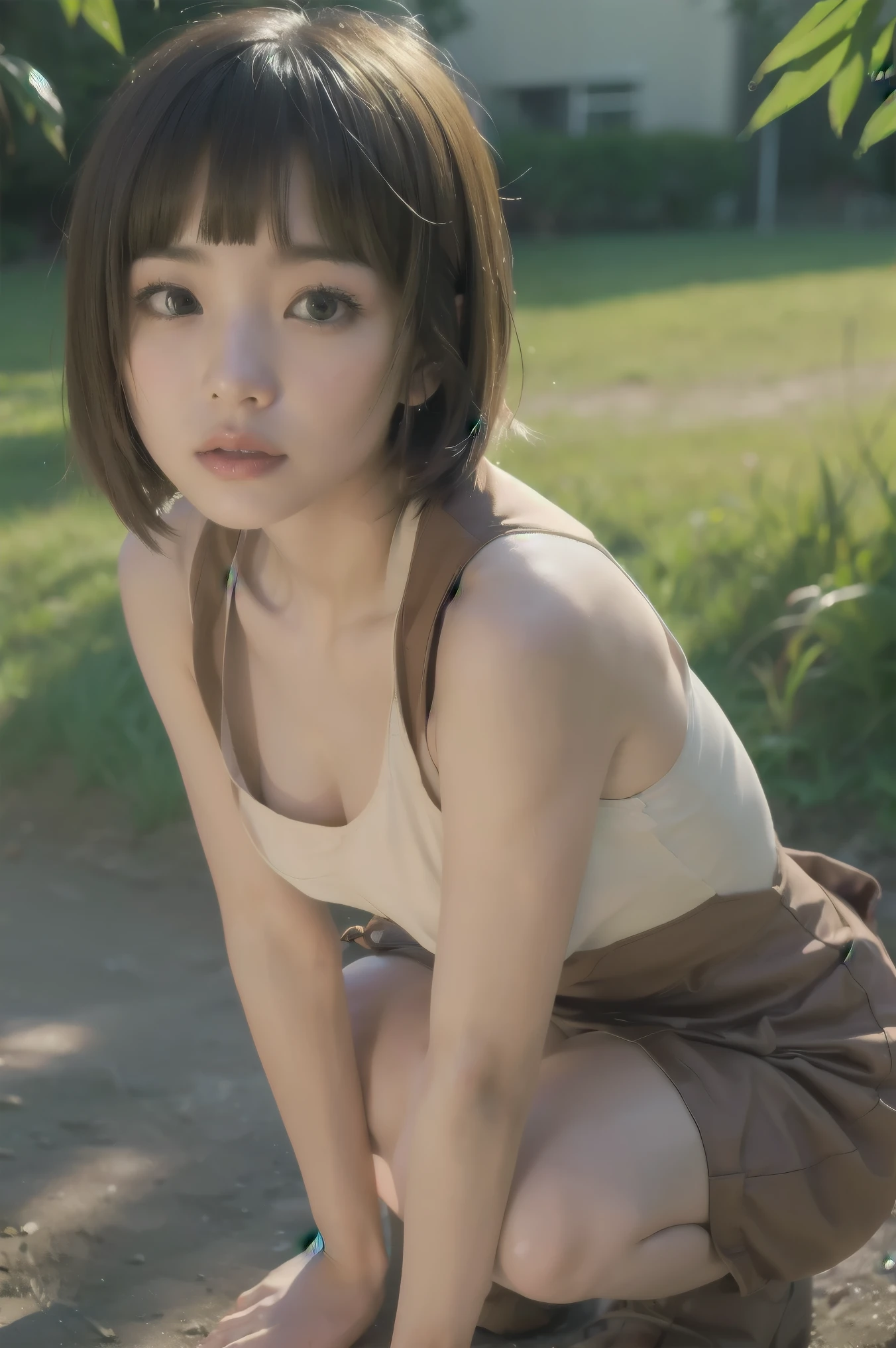 ((that's on fire、 Bitch、lean forward、put your hands between your legs、 wariza、( 1 boy、 penis、Standing dog、hugging from behind)、( 1 boy、 penis、COWGIRL POSITION、 squats 、spread your legs)、 beautiful heritage makeup、short hair、short bob、Pants、Loose Hair Color、On、small、small胸、dress、The valley is visible through the gap、 nipples visible through gaps))、1 girl、Masterpieces、Japanese girl、 absurd、High Resolution、 ultra detailed 、depth of field、masterpiece、very detailed CG、3D Photography、3D background 、Unity、8k、 nothing 、Top Quality、Shadowy、Clear Focus、 white skin、detailed eyes、Blurred Background、dynamic ungle、 the most amazing super feat exaggerated、closed mouth、 watch viewers 、 Super Clear 、curvy、赤い頬