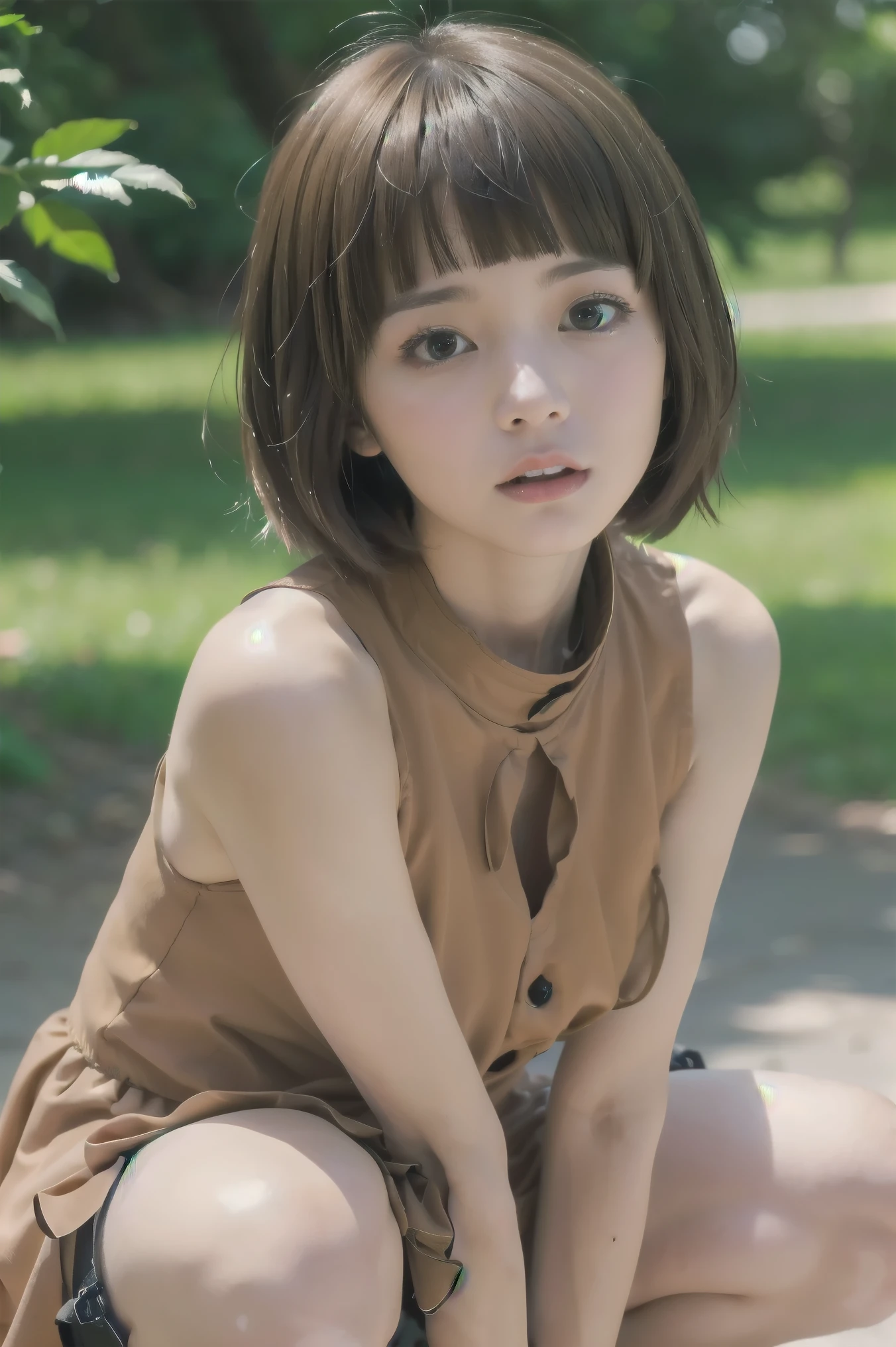 ((that's on fire、 Bitch、lean forward、put your hands between your legs、 wariza、( 1 boy、 penis、Standing dog、hugging from behind)、( 1 boy、 penis、COWGIRL POSITION、 squats 、spread your legs)、 beautiful heritage makeup、short hair、short bob、Pants、Loose Hair Color、On、small、small胸、dress、The valley is visible through the gap、 nipples visible through gaps))、1 girl、Masterpieces、Japanese girl、 absurd、High Resolution、 ultra detailed 、depth of field、masterpiece、very detailed CG、3D Photography、3D background 、Unity、8k、 nothing 、Top Quality、Shadowy、Clear Focus、 white skin、detailed eyes、Blurred Background、dynamic ungle、 the most amazing super feat exaggerated、closed mouth、 watch viewers 、 Super Clear 、curvy、赤い頬