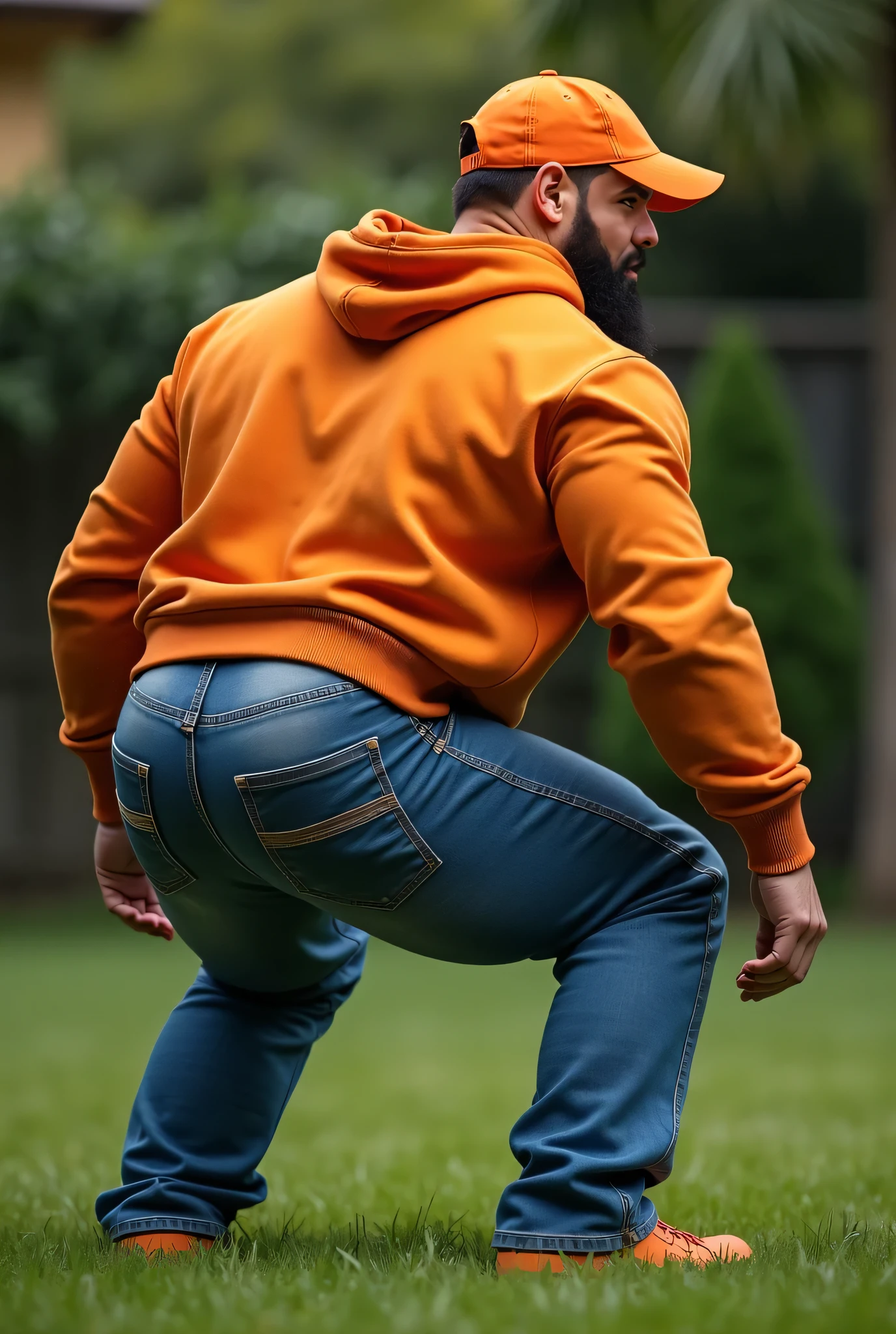 Black guy sagging jeans with boxers underneath