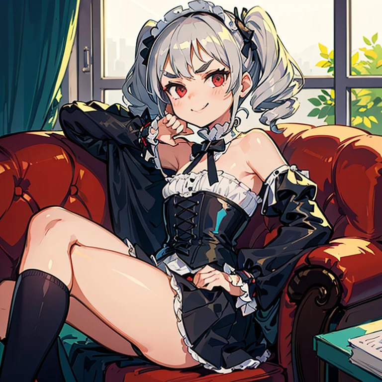 1 girl closeup, bunny girl, leotard, fishnet stockings, elf, silver hair, red eyes, braid, sitting on chair, tavern, dark indoor, embarrassed, blush, concept art, beautiful anime scene, beautiful anime landscape, top rated on pixiv, top quality, 4K